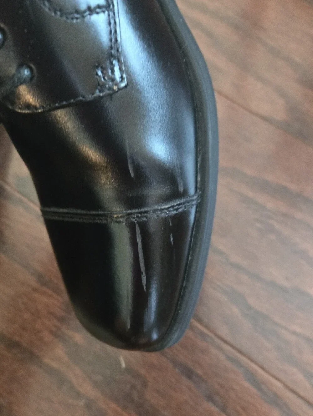 Florsheim Boys Black Cap-Toe Derby Shoes